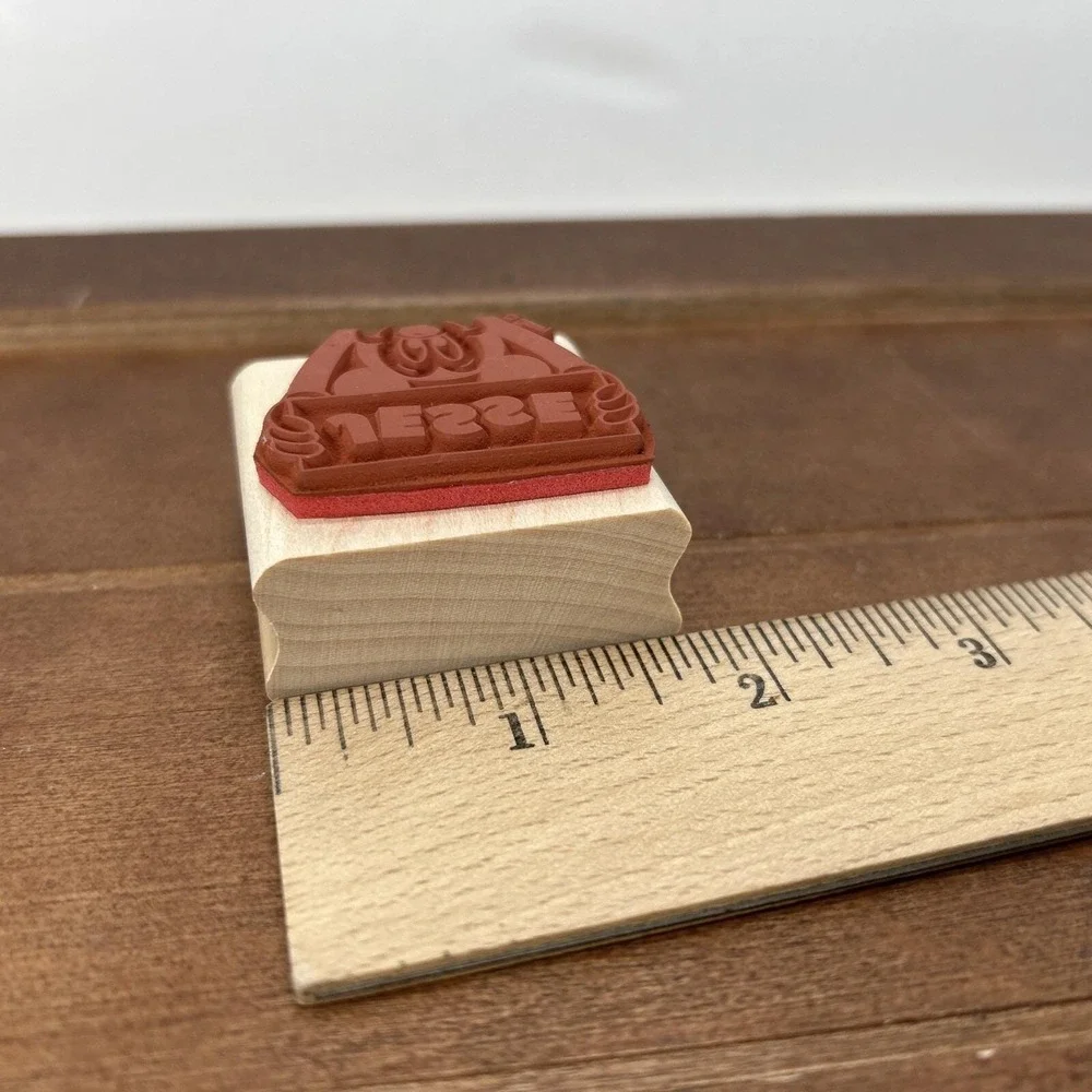 Name JESSE Disney Mickey Mouse Paper Company Wood Rubber‎ Stamp